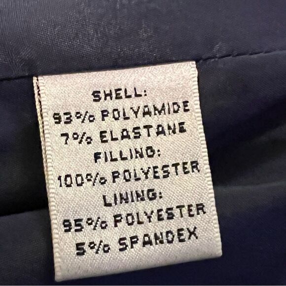 St. John Sport Sateen Nylon Full Zip sleeveless vest relaxed 12 Navy Blue Large - Picture 15 of 15